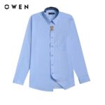 OWEN – Áo sơ mi dài tay Regular Fit màu Xanh Bamboo – AR221274DT