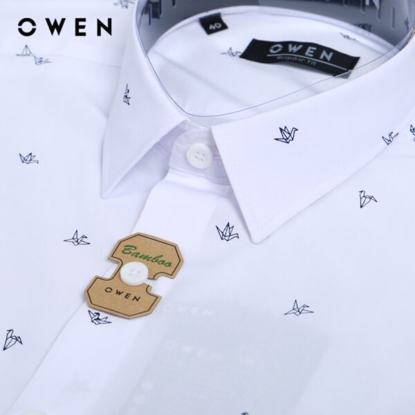 OWEN - Áo sơ mi dài tay Regular Fit Trắng Bamboo - AR230216D - Hình ảnh 2