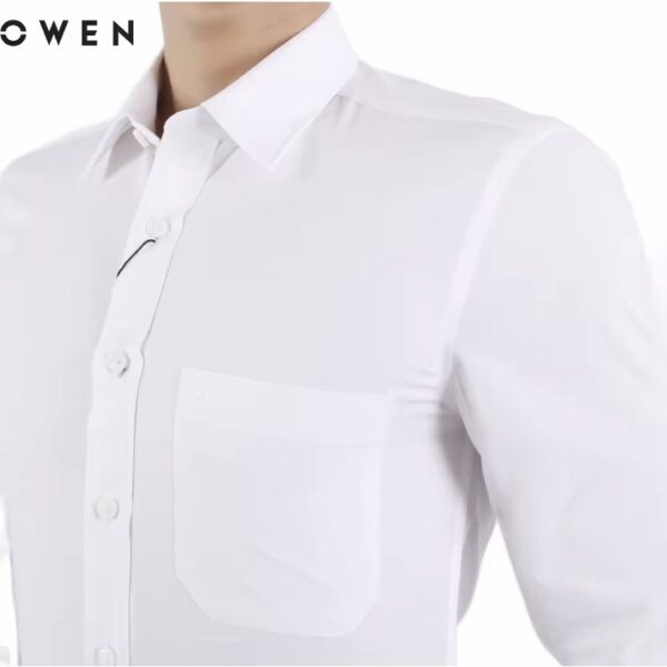 OWEN - Áo sơ mi dài tay Regular Fit Trắng Nano - AR230022DT - Hình ảnh 2