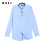 OWEN – Áo sơ mi dài tay Regular Fit Xanh vừa – AR221272DT