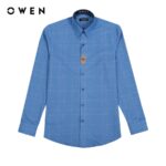 OWEN – Áo sơ mi dài tay Slim Fit màu Xanh Bamboo – AS220924D