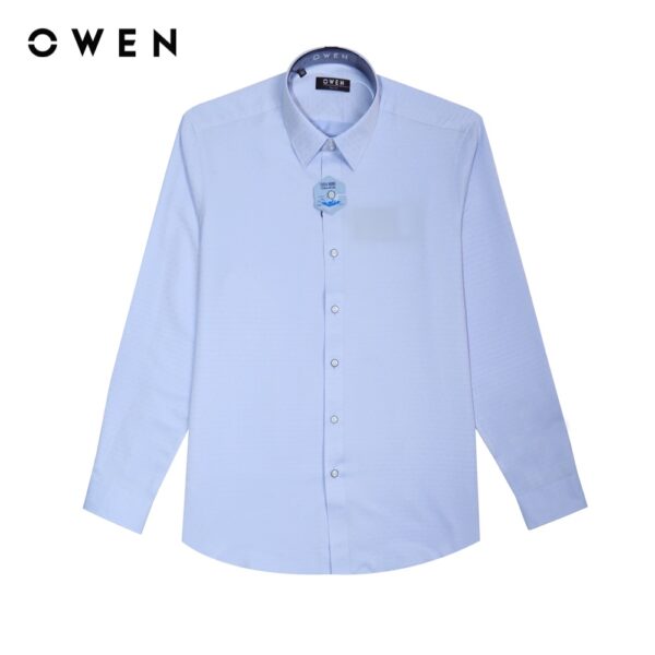 OWEN - Áo sơ mi dài tay Slim Fit Xanh Nano - AS220824D