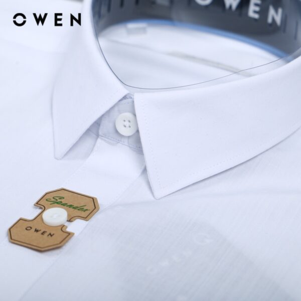 OWEN - Áo sơ mi ngắn tay Slim Fit Trắng Bamboo - AS230047N - Hình ảnh 2