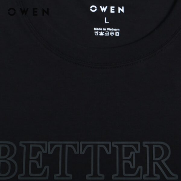OWEN - Áo Tshirt ngắn tay Body Fit Đen - TSN231428 - Hình ảnh 4