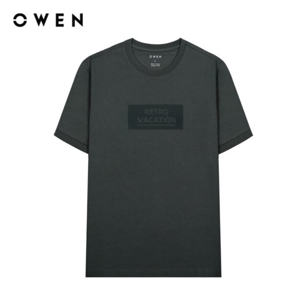 OWEN - Áo Tshirt ngắn tay Body Fit Xám đậm - TSN231440