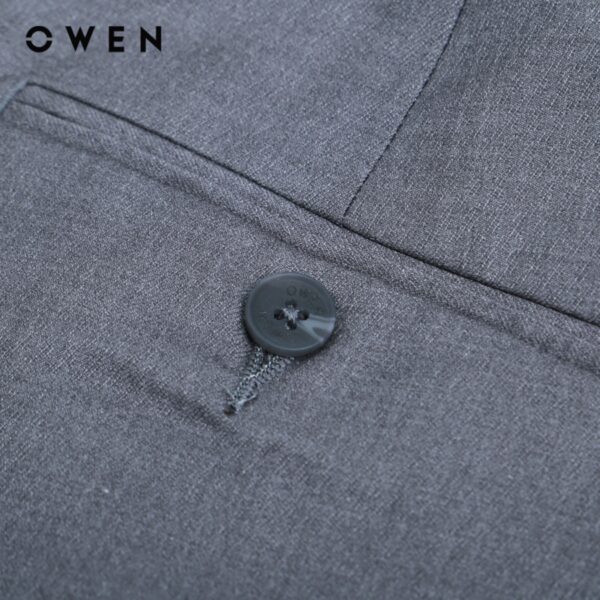 OWEN - Quần tây Slim Fit Tăng đơ Ghi - QST231268 - Hình ảnh 3