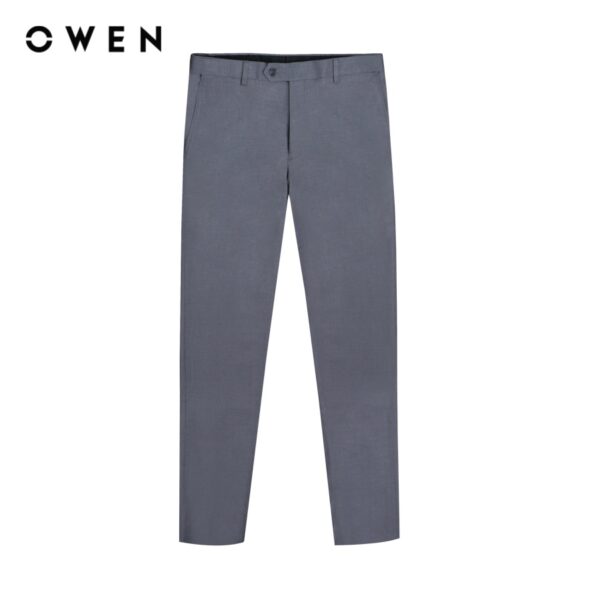 OWEN - Quần tây Slim Fit Tăng đơ Ghi - QST231268