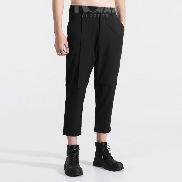 Quần baggy nam vạt giả TMAXCLOSETS cách điệu cá tính, vải kaki cotton mềm mịn, thoáng mát TM-Q1026 - Hình ảnh 5