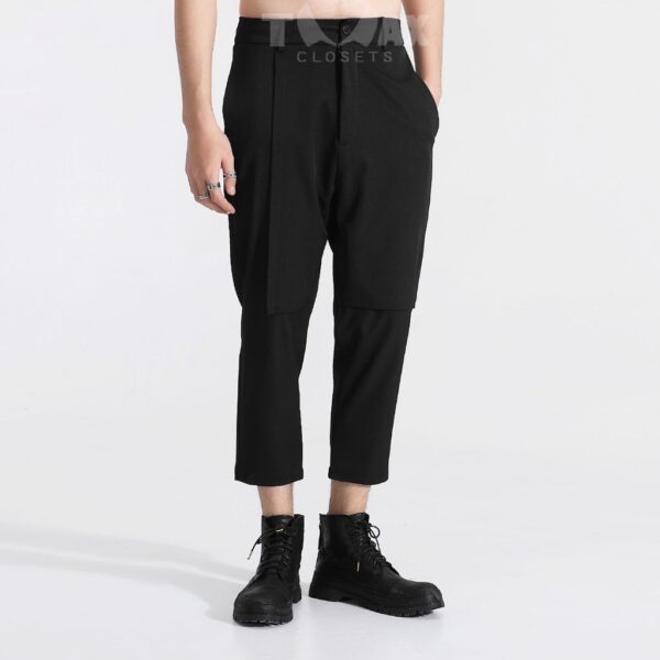 Quần baggy nam vạt giả TMAXCLOSETS cách điệu cá tính, vải kaki cotton mềm mịn, thoáng mát TM-Q1026 - Hình ảnh 7