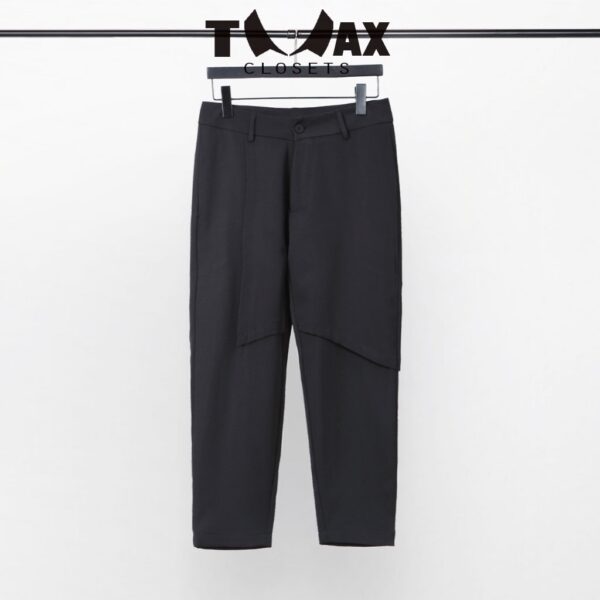Quần baggy nam vạt giả TMAXCLOSETS cách điệu cá tính, vải kaki cotton mềm mịn, thoáng mát TM-Q1026 - Hình ảnh 9